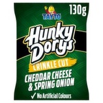 Tayto Hunky Dorys Cheddar Cheese & Spring Onion Crinkle Cut Crisps (130 g)